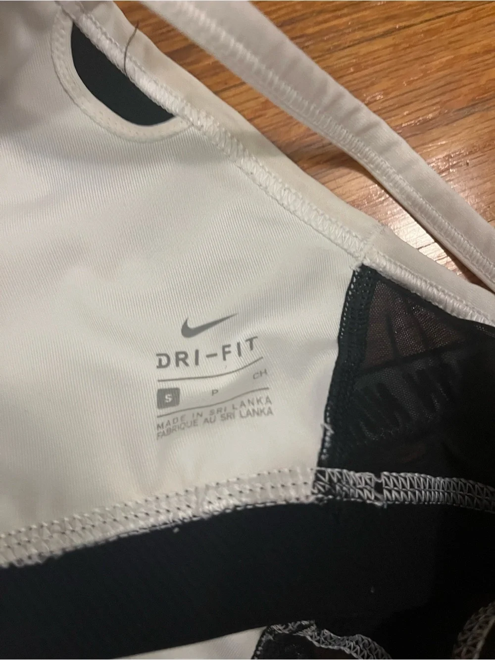 Nike Women's White & Black Logo Sports Bra